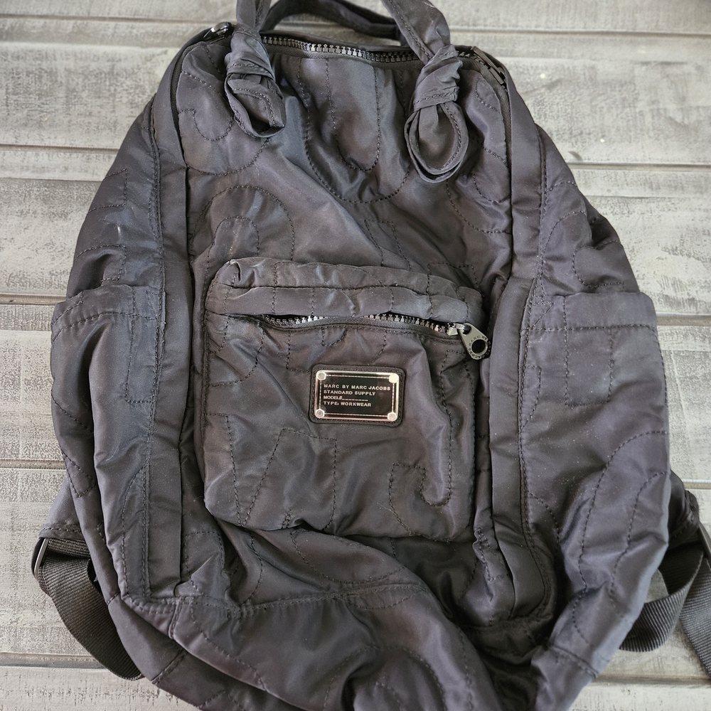 Marc Jacobs Black Quilted Backpack